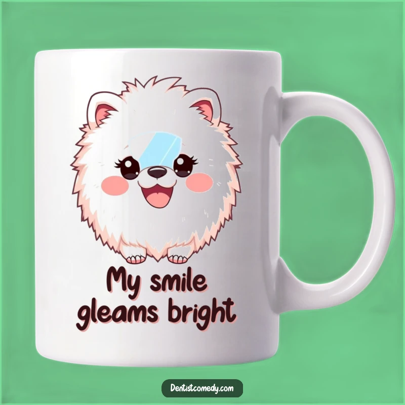 Funny Fluffy Animal Dentist Mug - Hilarious Dental Mirror Smile Gift for Him or Her