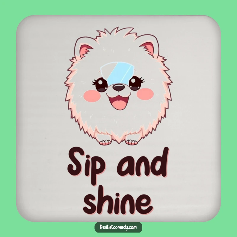 Funny Fluffy Animal Dentist Drink Coaster - Protective Dental Mirror Smile Decor Gift