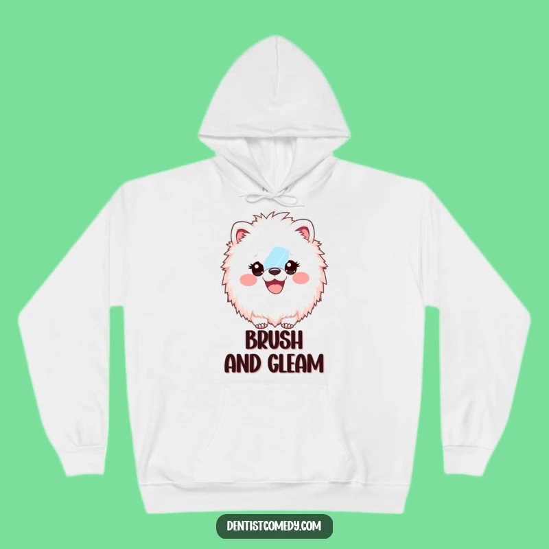 Funny Fluffy Animal Dentist Hoodie - Cozy Dental Mirror Smile Warm Gift for All