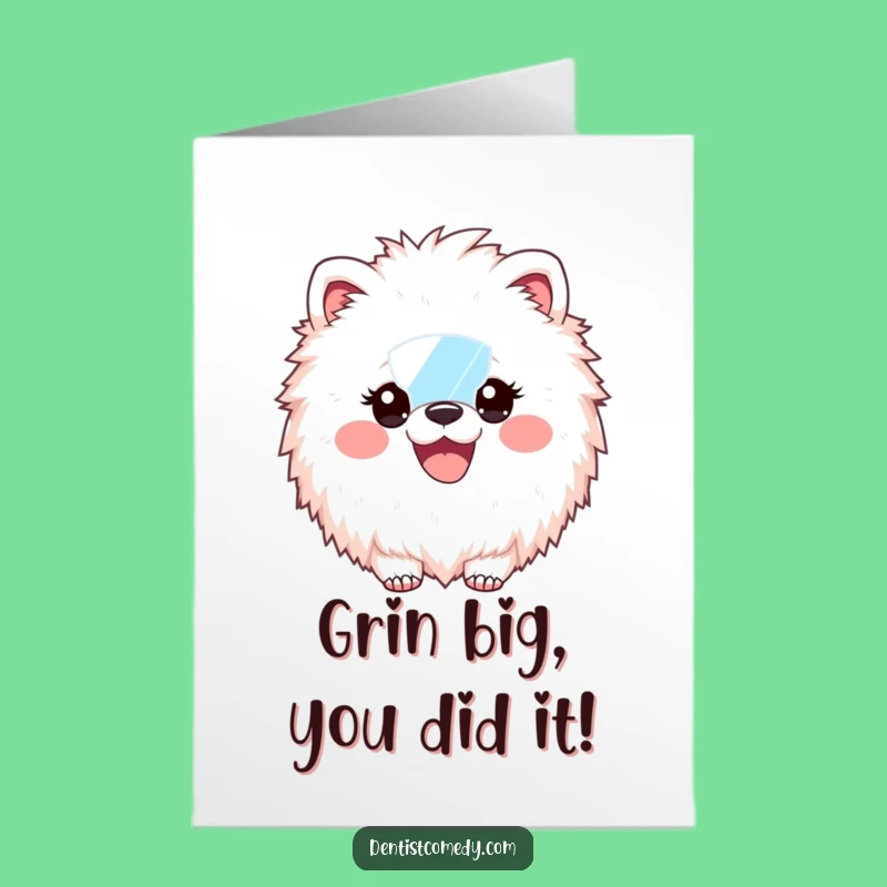 Free Printable Fluffy Animal Dental Card: Congrats Downloadable Gift