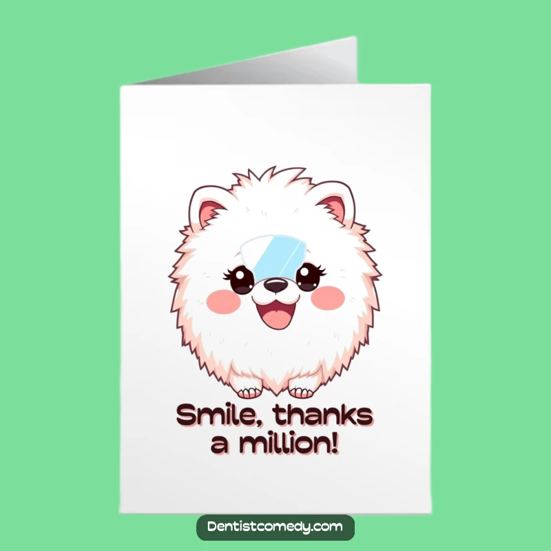 Free Printable Fluffy Animal Dental Card: Gratitude Downloadable Gift