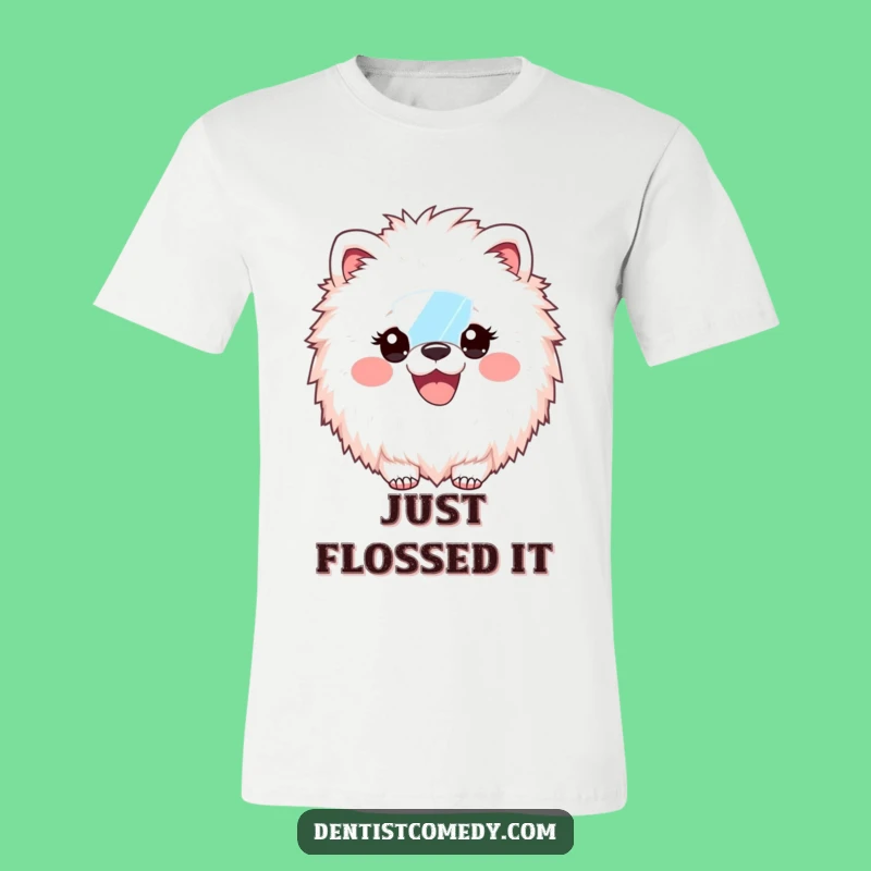 Funny Fluffy Animal Dentist T-Shirt - Comical Dental Mirror Smile Graphic Tee Gift