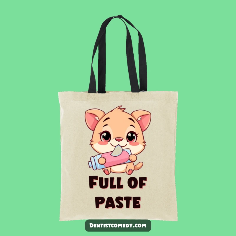 Funny Wide-Eyed Animal Toothpaste Tote Bag - Practical Squirting Expression Gift